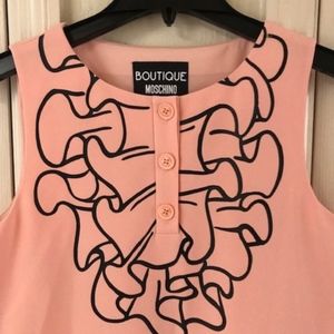 NWOT Boutique Moschino pink ruffle dress size 6